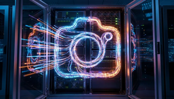Representação visual de processamento de imagens em servidores